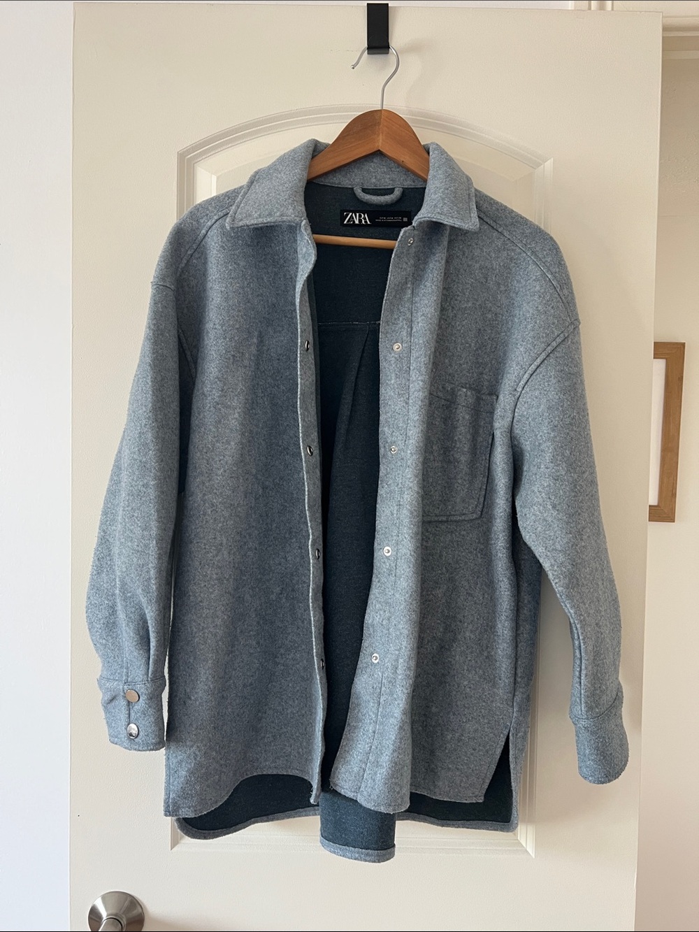 Zara Light Blue Shirt Jacket